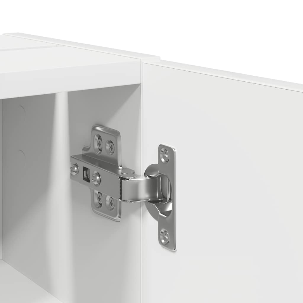 Bathroom Cabinet with Roll Holder White 20.5x22x72 cm