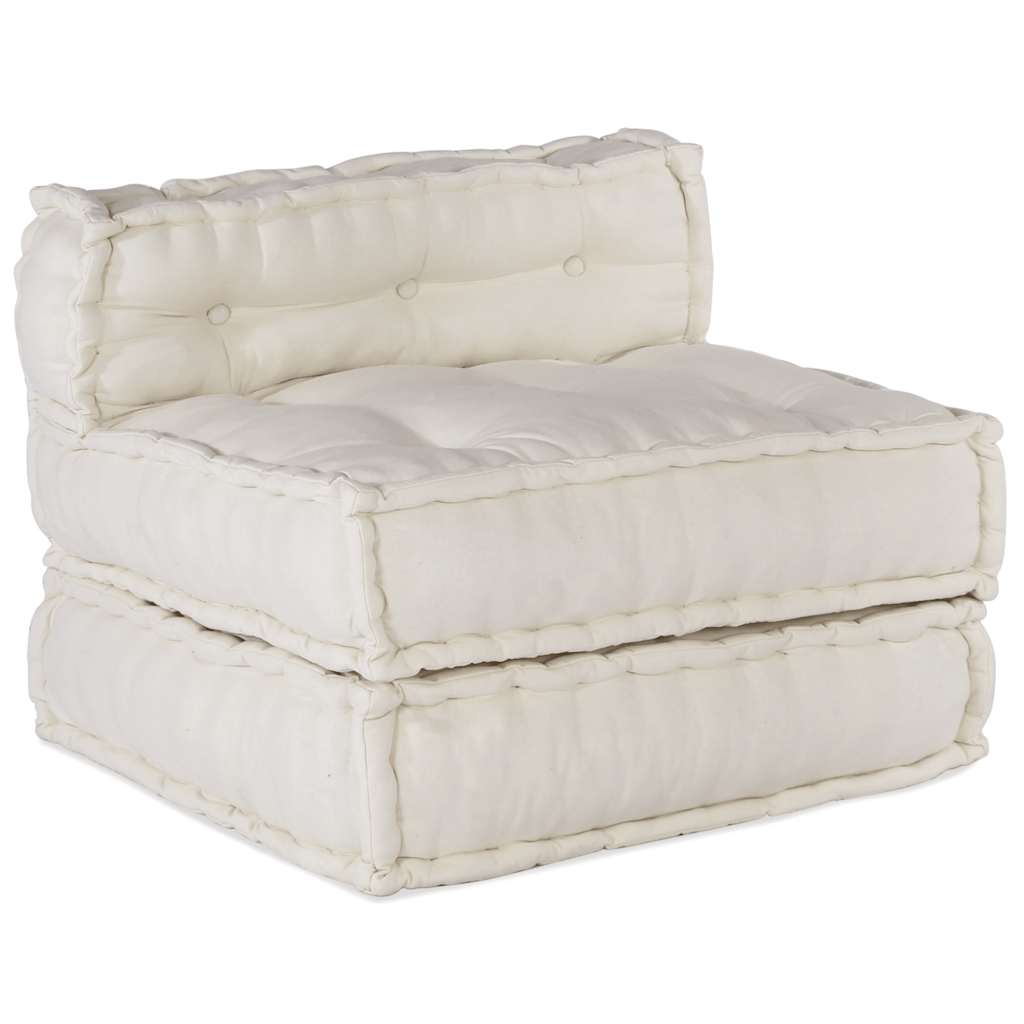 Modular Sofa Unit Cream 70x70x54 Fabric