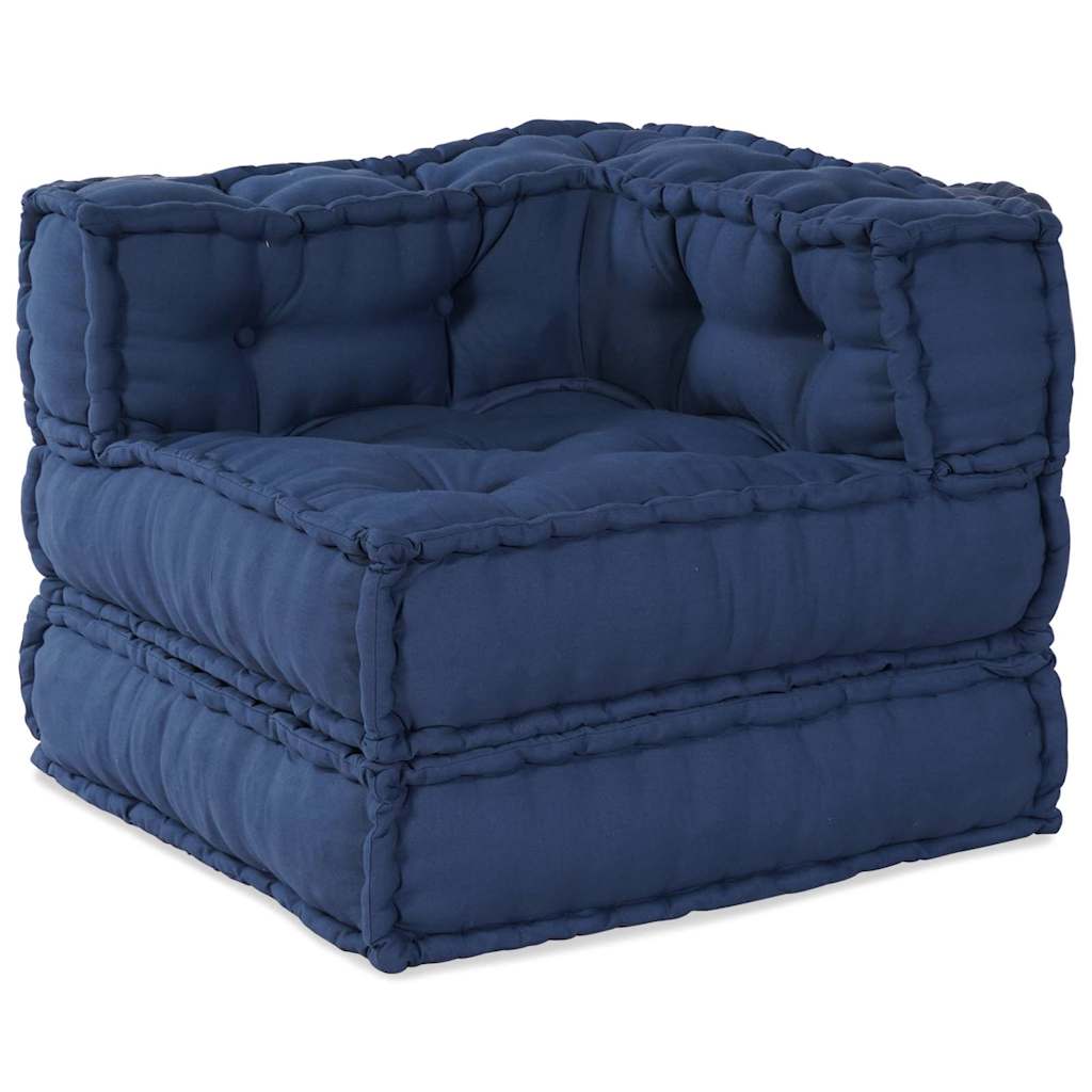 Modular Sofa Unit Fabric Indigo 70 x 70 x 56 cm