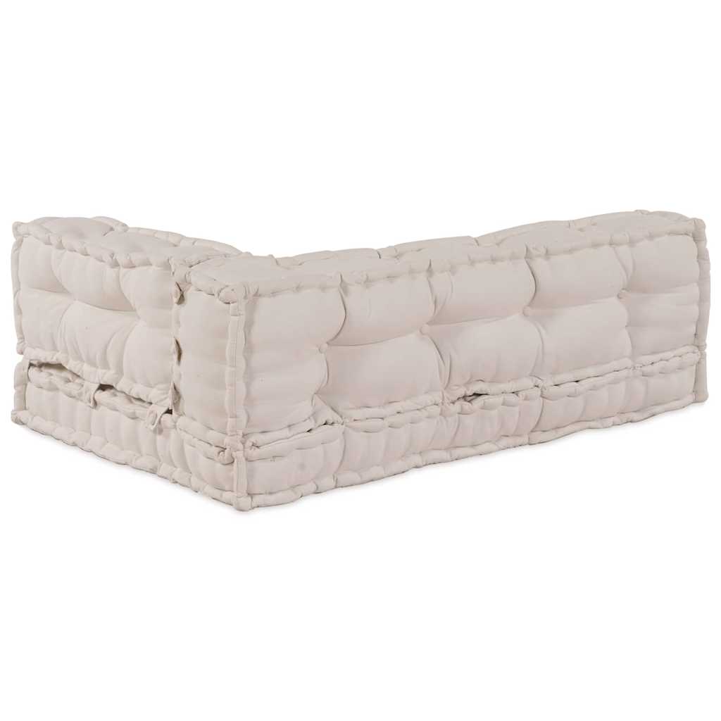 Pallet Sofa Cushion 3 pcs Cream 120 x 80 x 34 cm Fabric