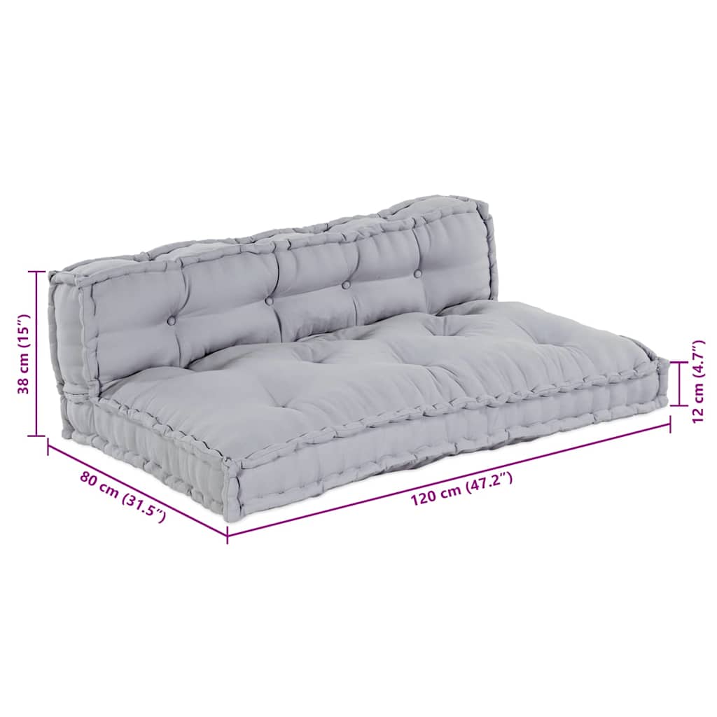 Pallet Sofa Cushion Grey Fabric