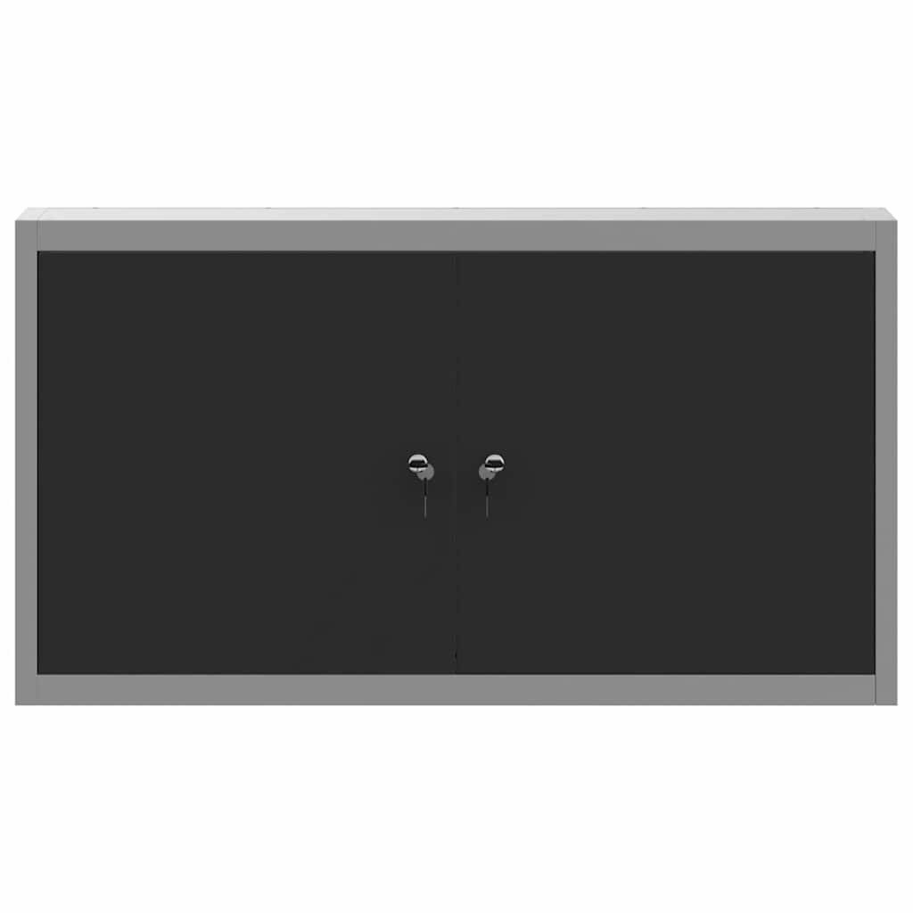 Tool Cabinet with Shelf Black and Grey 100 x 20 x 55 cm Steel