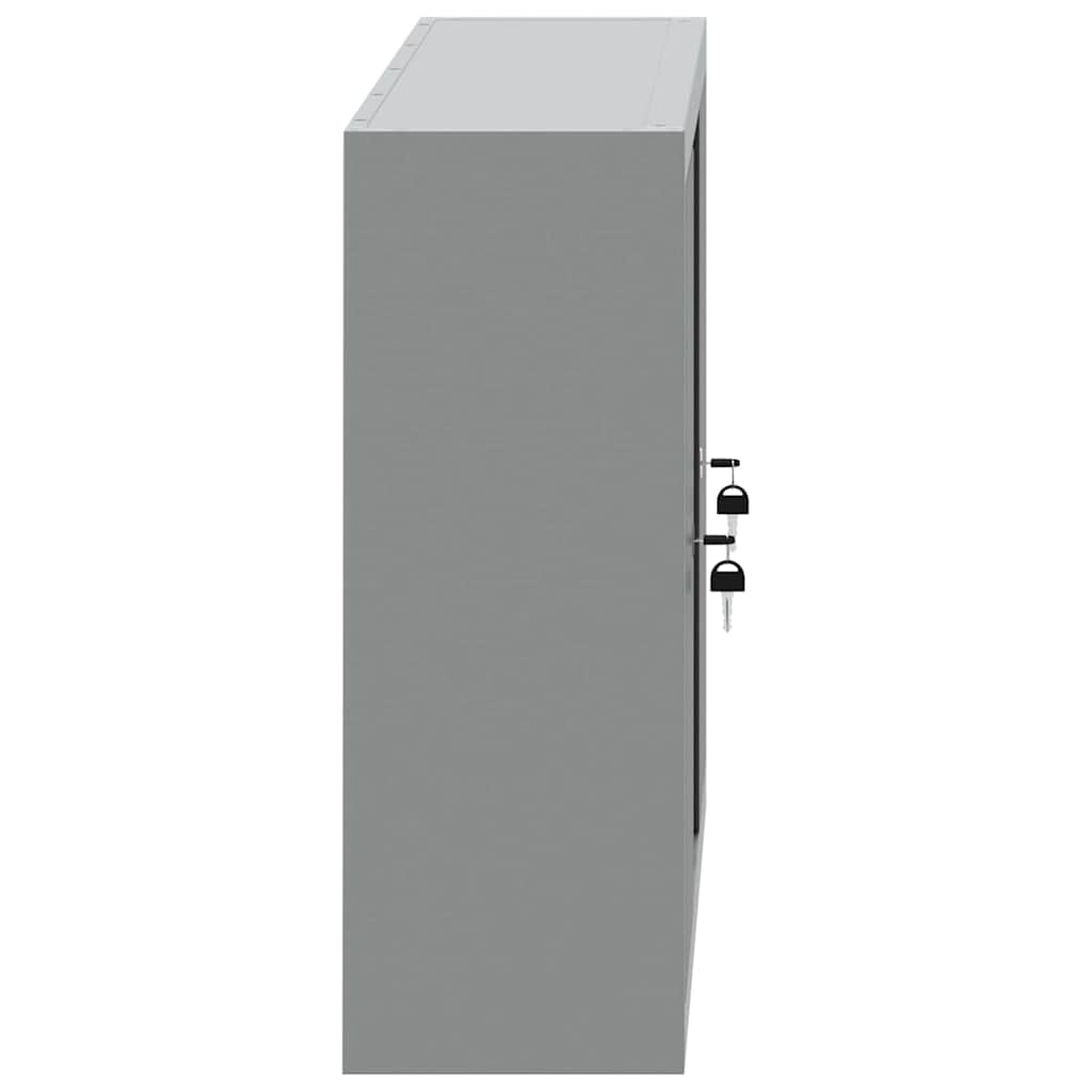 Tool Cabinet with Shelf Black and Grey 100 x 20 x 55 cm Steel
