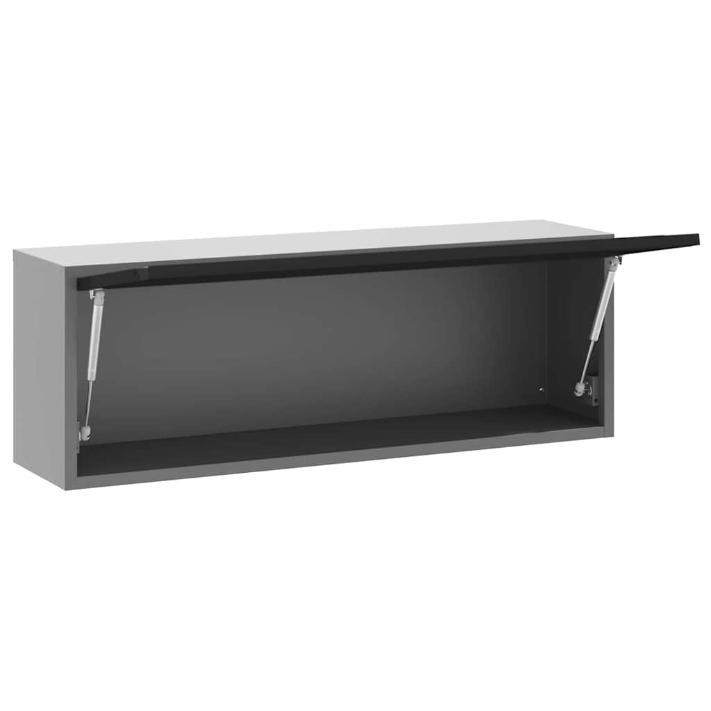 Tool Cabinet with Storage Black and Grey 100 x 25 x 35 cm Steel