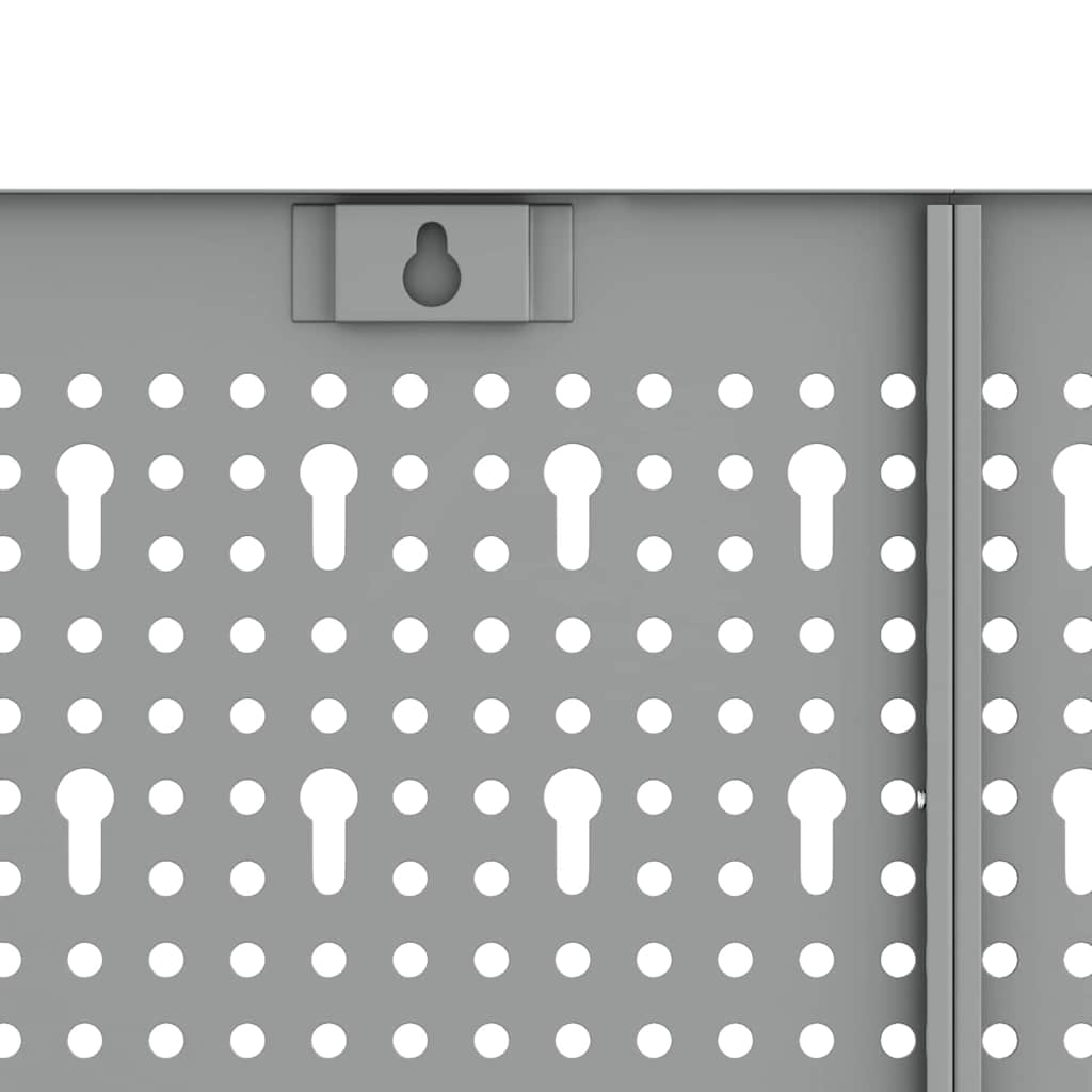 Tool Wall Panel 2 pcs Grey 100 x 1 x 60 cm Steel