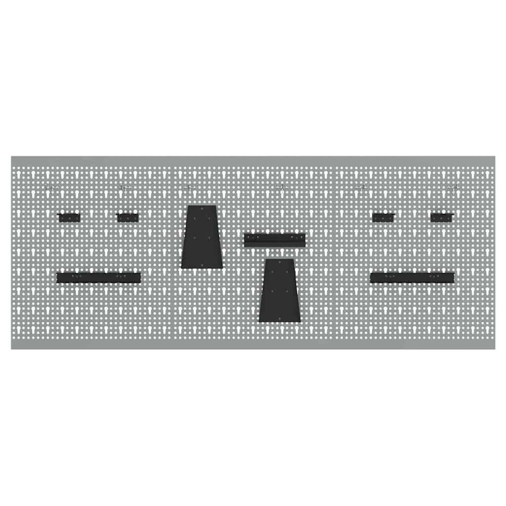 Tool Wall Panel 3 pcs Grey 150 x 1 x 60 cm