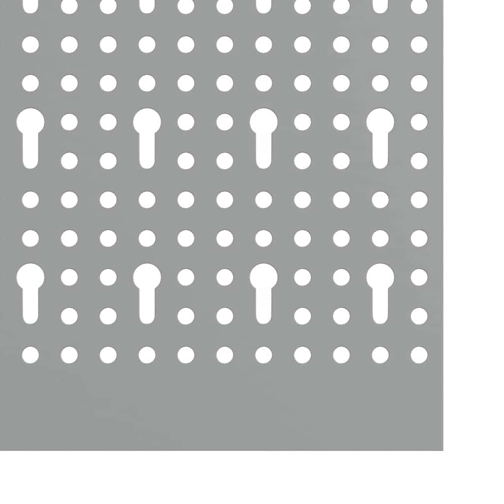 Tool Wall Panel 2 pcs Grey 100 x 1 x 80 cm Steel