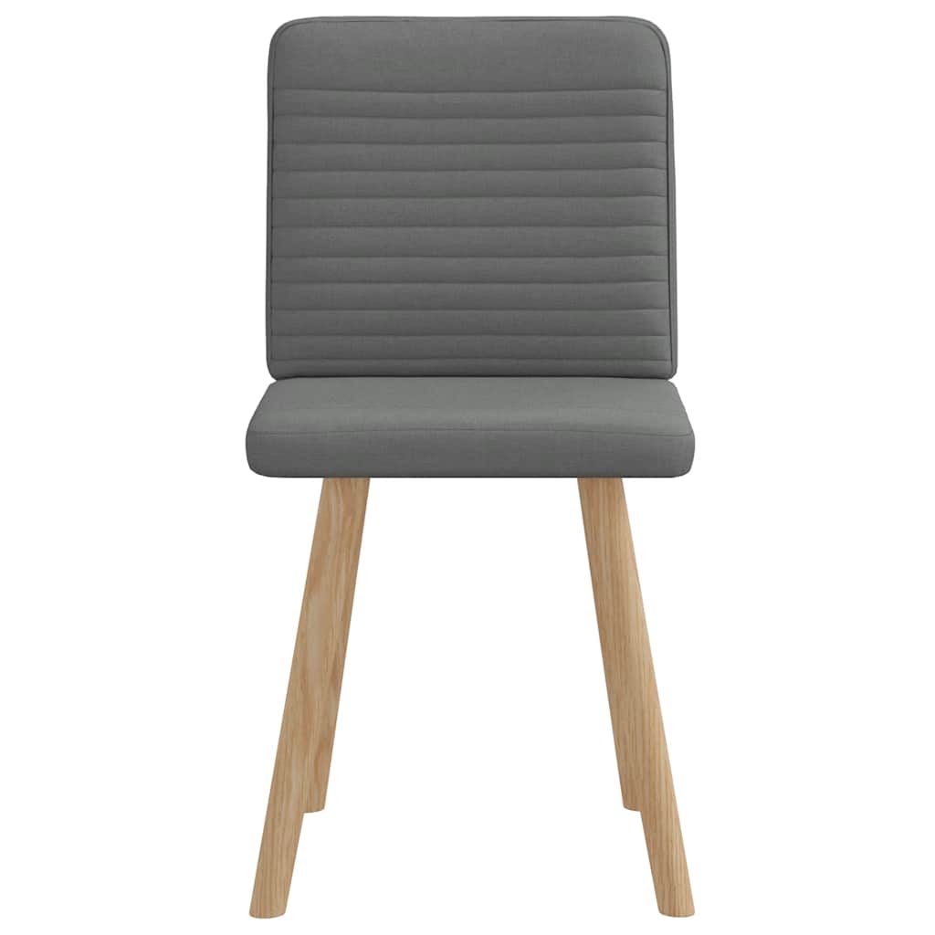 Dining Chairs 2 pcs Dark Grey Fabric