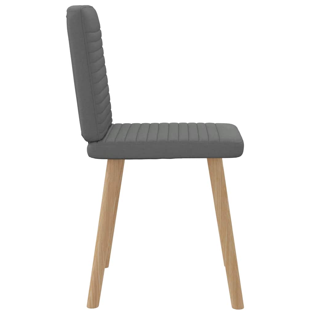 Dining Chairs 2 pcs Dark Grey Fabric