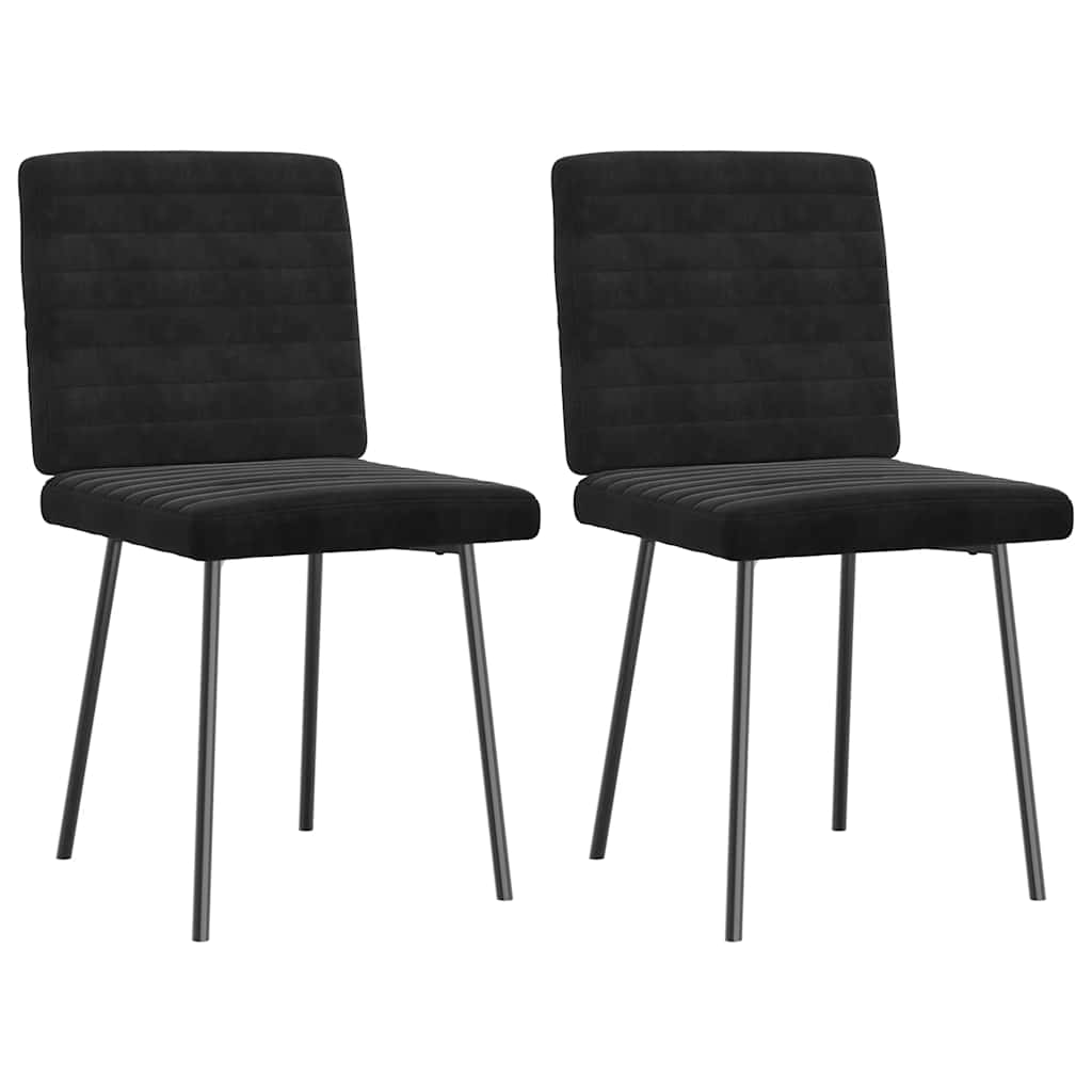Dining Chairs 2 pcs Black Velvet