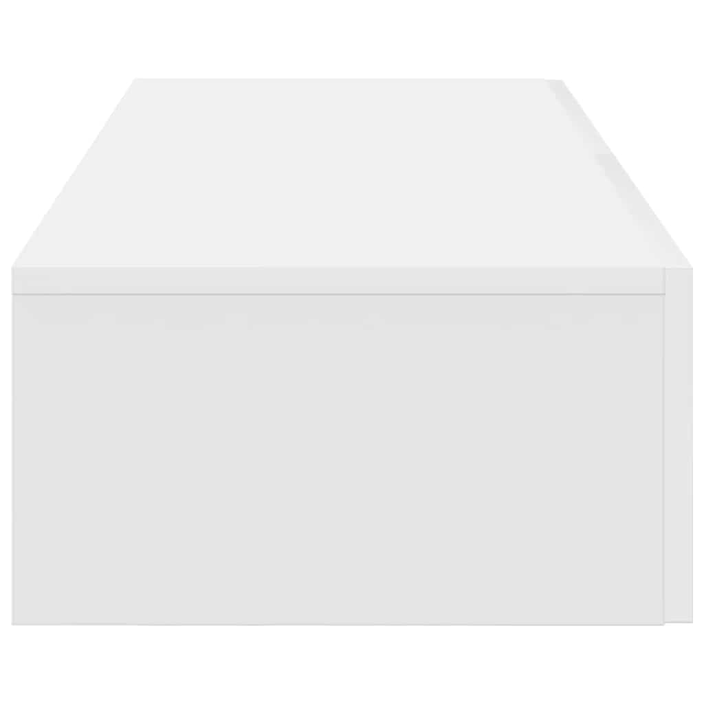 Wall Shelf with Drawers White 60x26.5x15 cm Engineered Wood