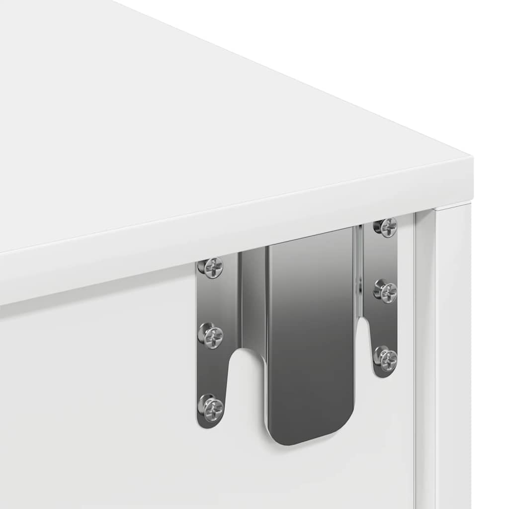 Wall Shelf with Drawers White 60x26.5x15 cm Engineered Wood