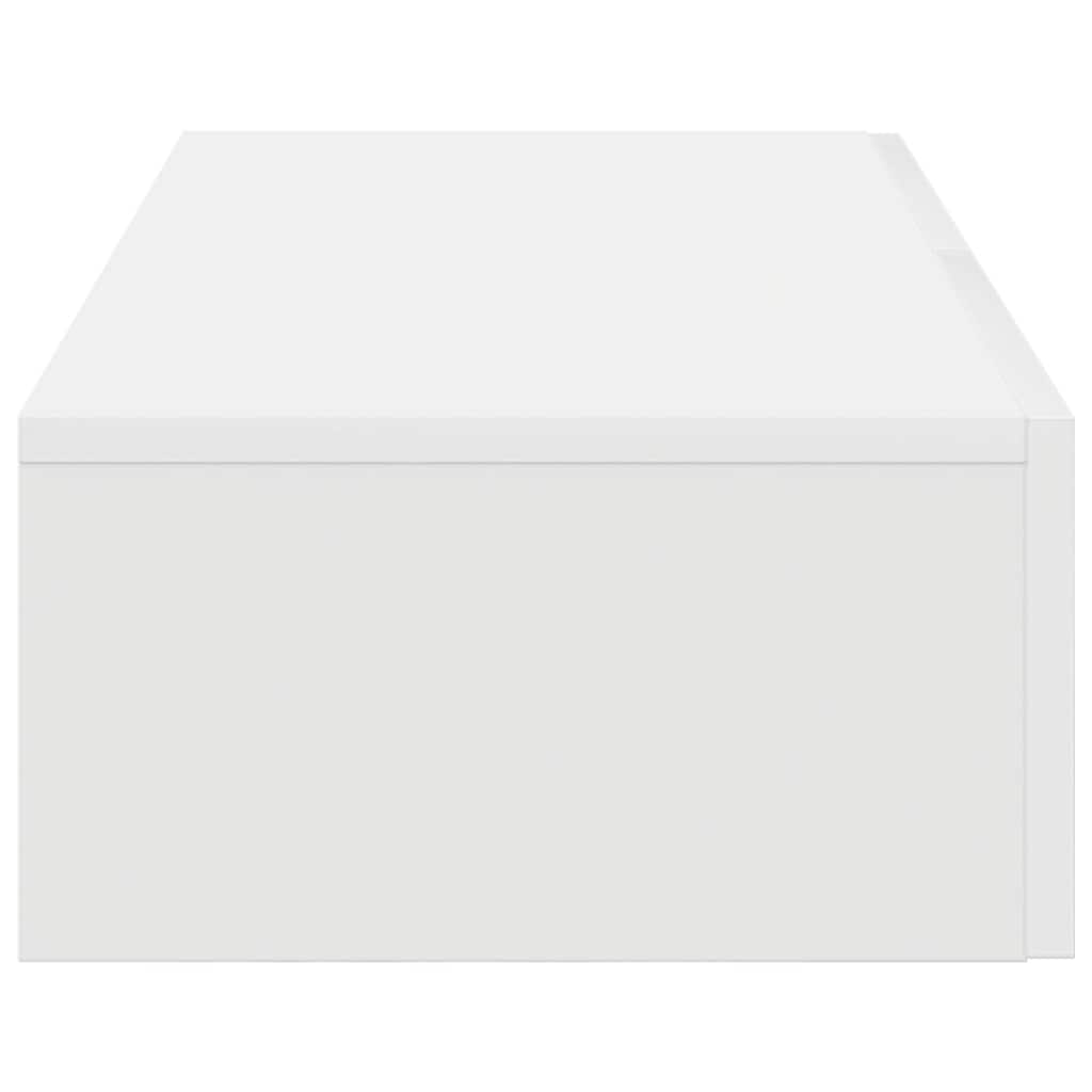 Wall Shelf with Drawers White 80x33x17 cm Engineered Wood