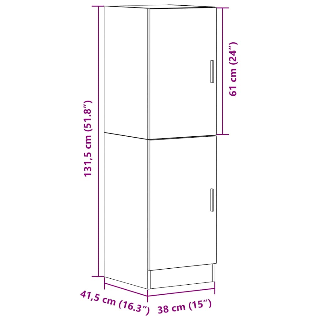 Kitchen Cabinet Sonoma Oak 38x41,5x131,5 cm Engineered Wood