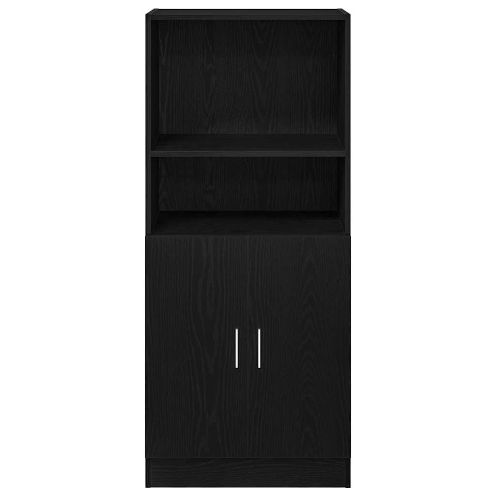 Kitchen Cabinet Black 57x41,5x131,5 cm Engineered Wood