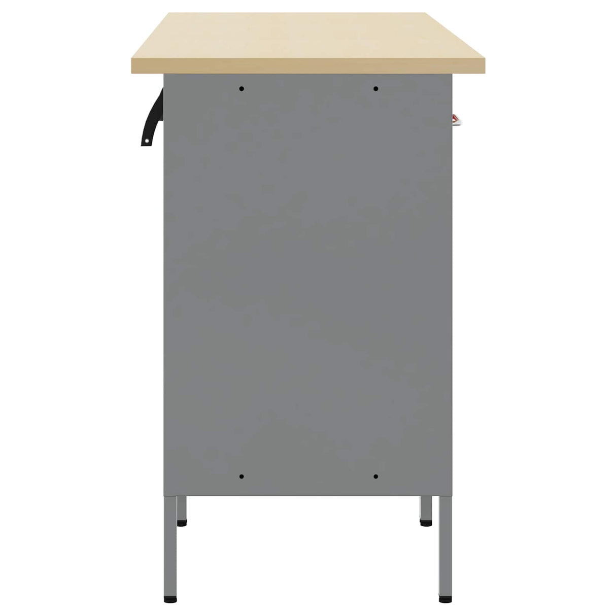 Work Cabinet with Drawer 3 pcs Red and Grey 150 x 55 x 85 cm