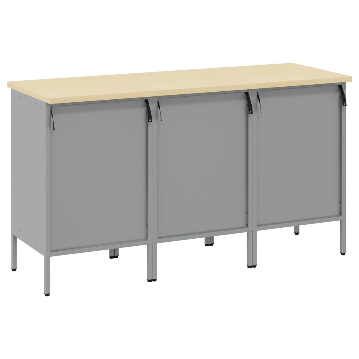 Work Cabinet with Drawer 3 pcs Red and Grey 150 x 55 x 85 cm