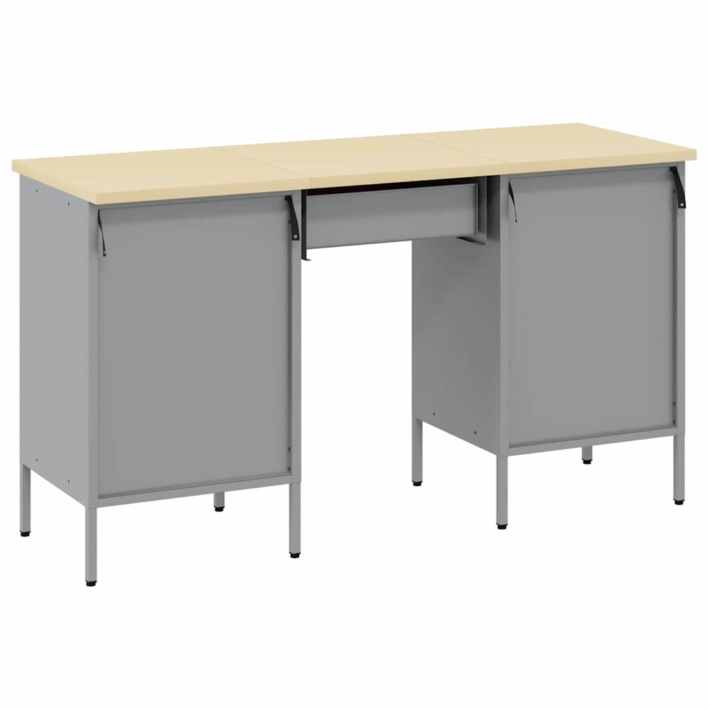 Work Cabinet with Drawer 3 pcs Red Engineered wood and steel