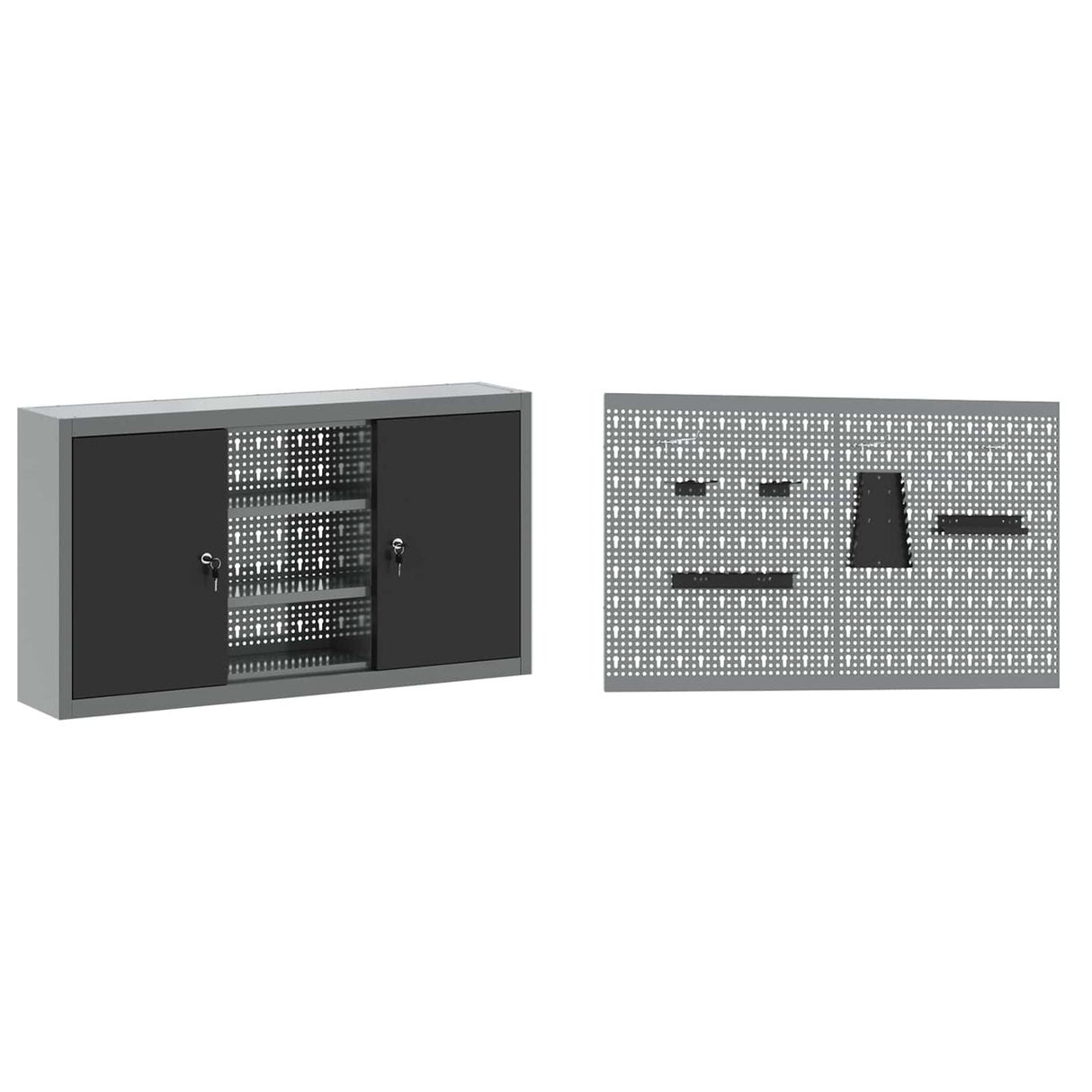 Work Cabinet Set with Drawer with Shelf 5 pcs Black