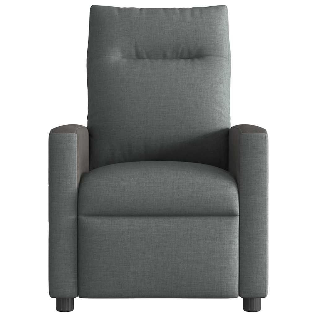 Recliner Chair Dark Grey Fabric
