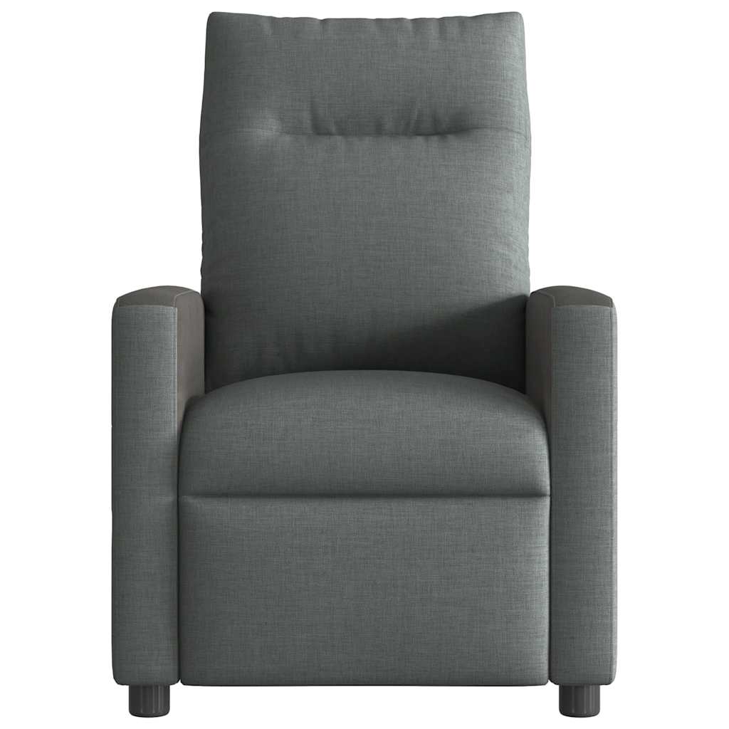 Massage Recliner Chair Dark Grey Fabric