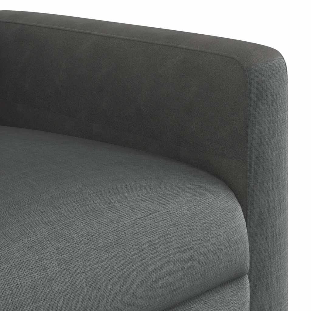 Massage Recliner Chair Dark Grey Fabric