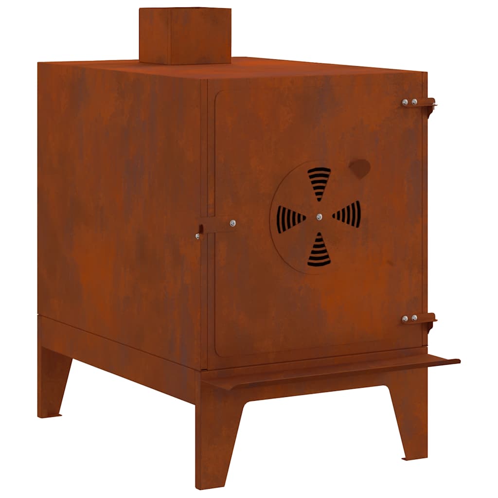 Camping Stove 35x50x60 cm Corten Steel