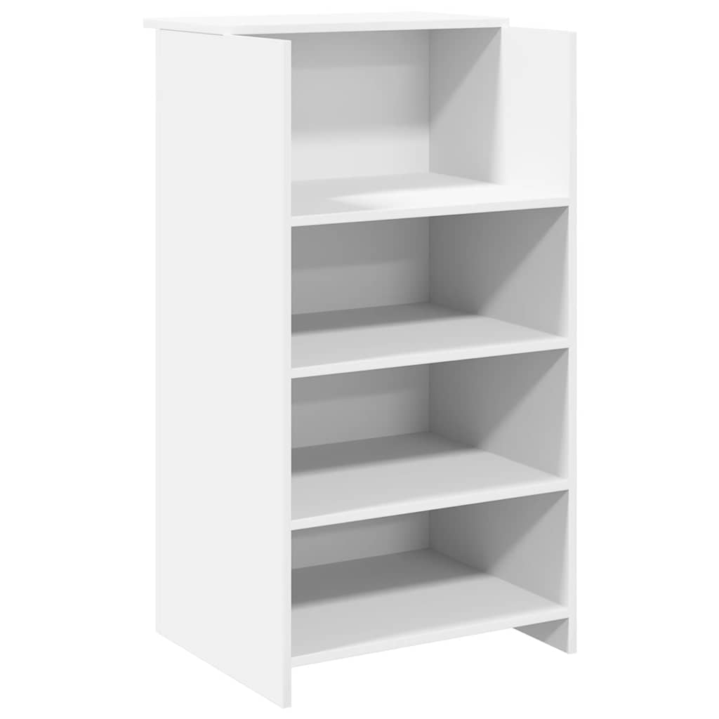 Reception Desk White 55x50x103.5 cm Engineered Wood