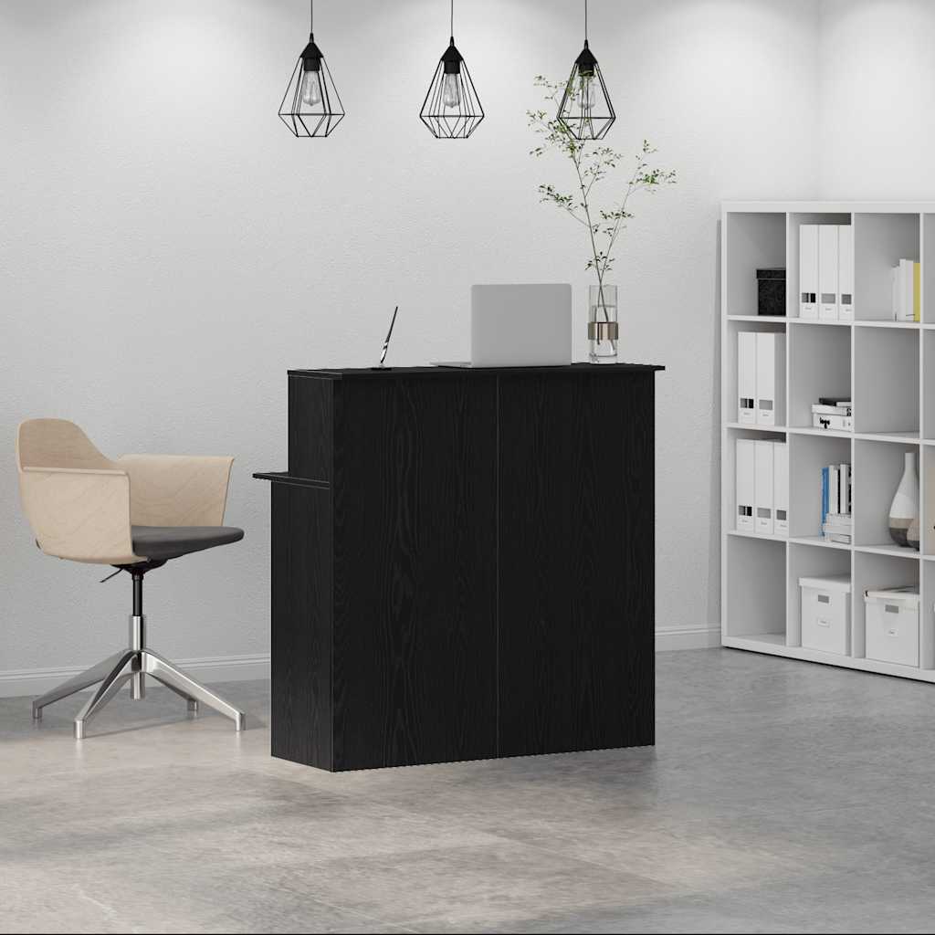 Reception Desk Black 100x50x103.5 cm Engineered Wood