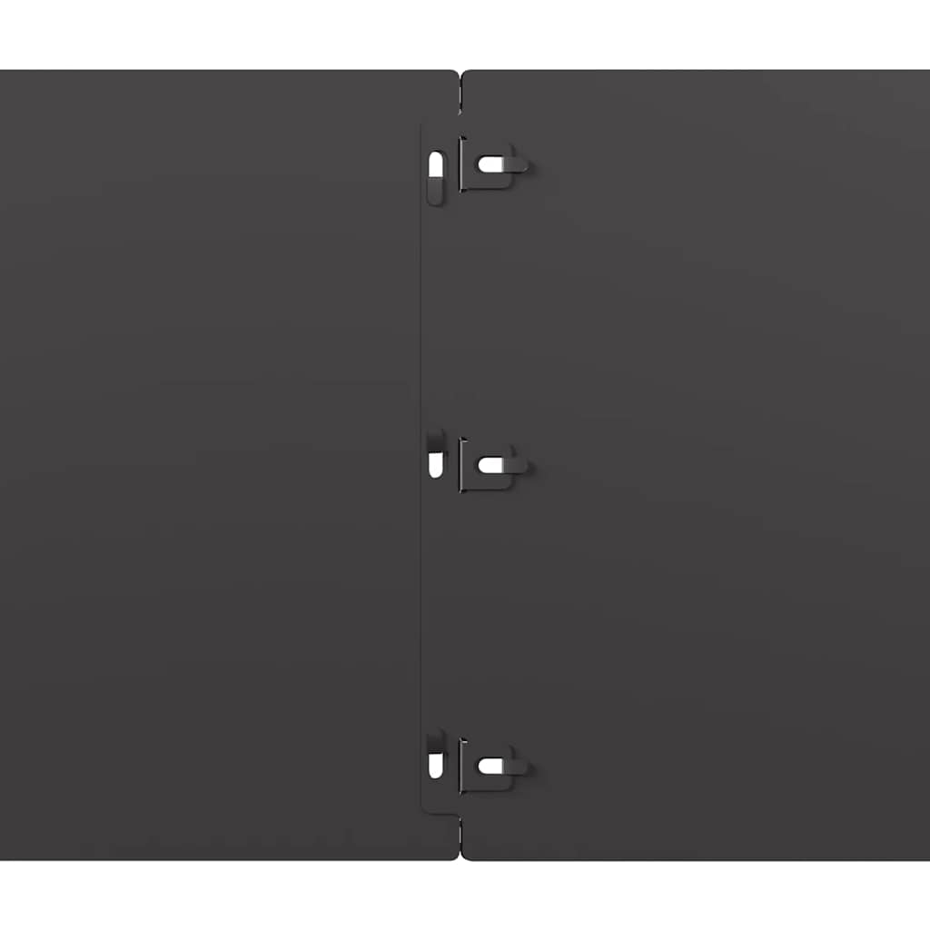 Lawn Edging 10 pcs 25 x 103 cm Cold-rolled steel Black