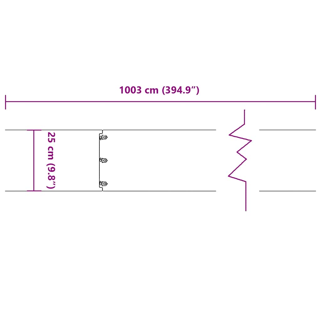 Lawn Edging 10 pcs 25 x 103 cm Cold-rolled steel Black