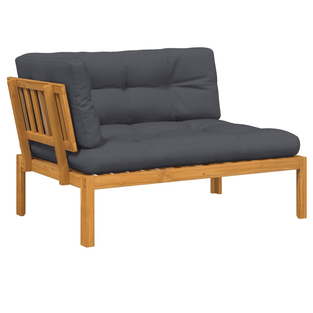 Garden Pallet Corner Sofa with Cushions Solid Wood Acacia