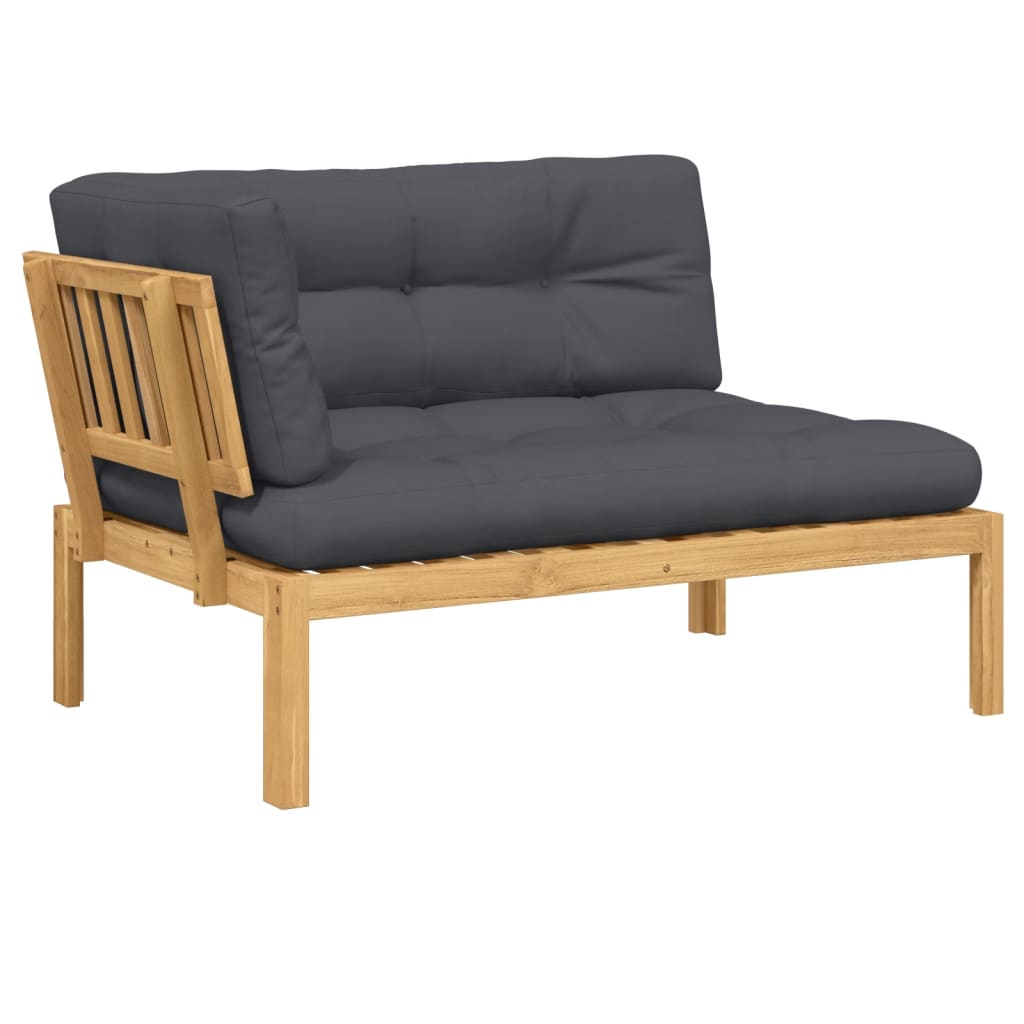 Garden Pallet Corner Sofa with Cushions Solid Wood Acacia
