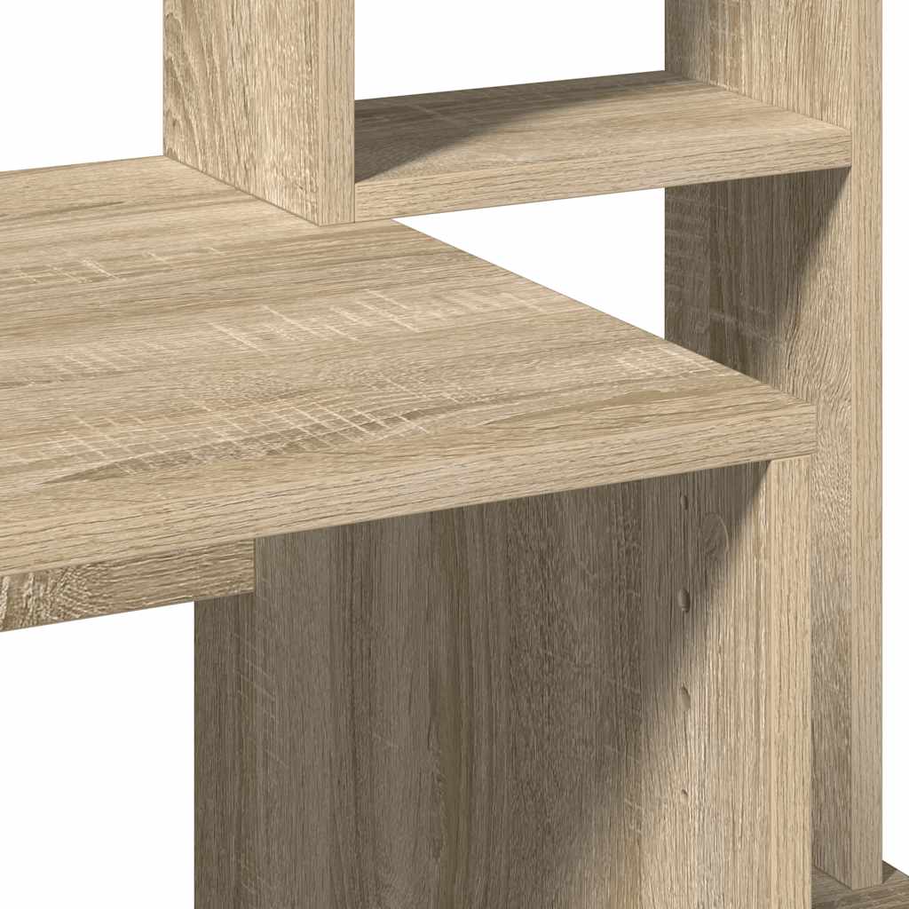 Desk with Shelves Sonoma Oak 100x45x140 cm Engineered Wood