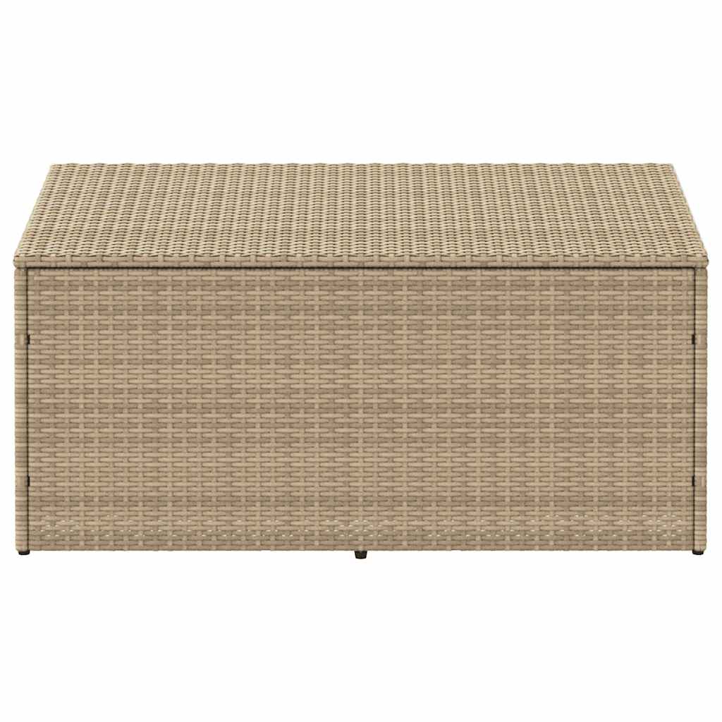 Garden Storage Box Beige 110x50x58 cm Poly Rattan