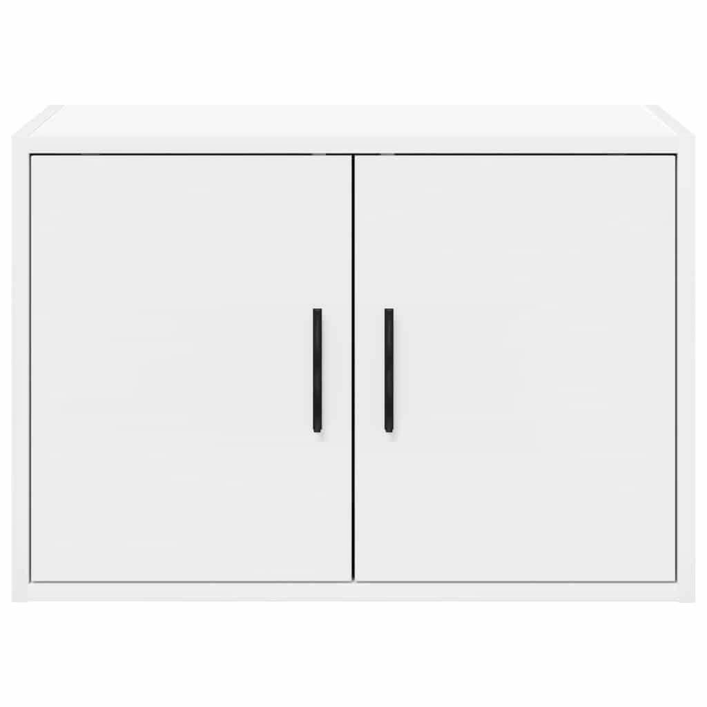 Garage Wall Cabinet White Engineered Wood
