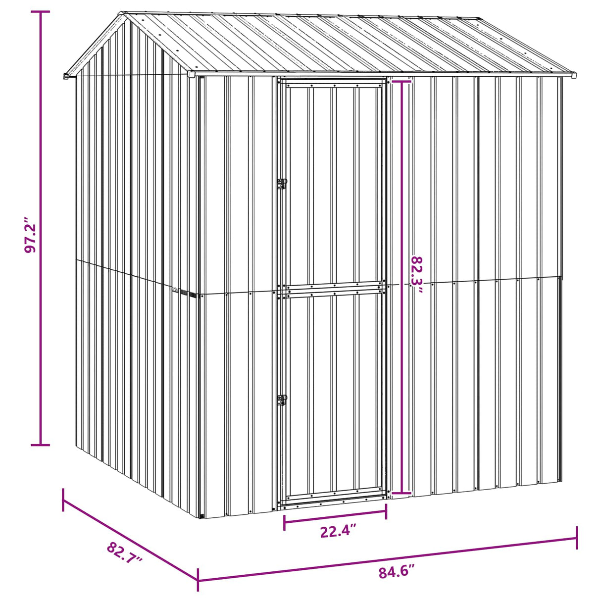 Bird Cage Anthracite 215 x 210 x 247 cm Galvanised Steel