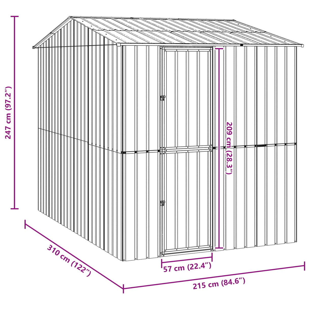 Bird Cage Anthracite 215 x 310 x 247 cm