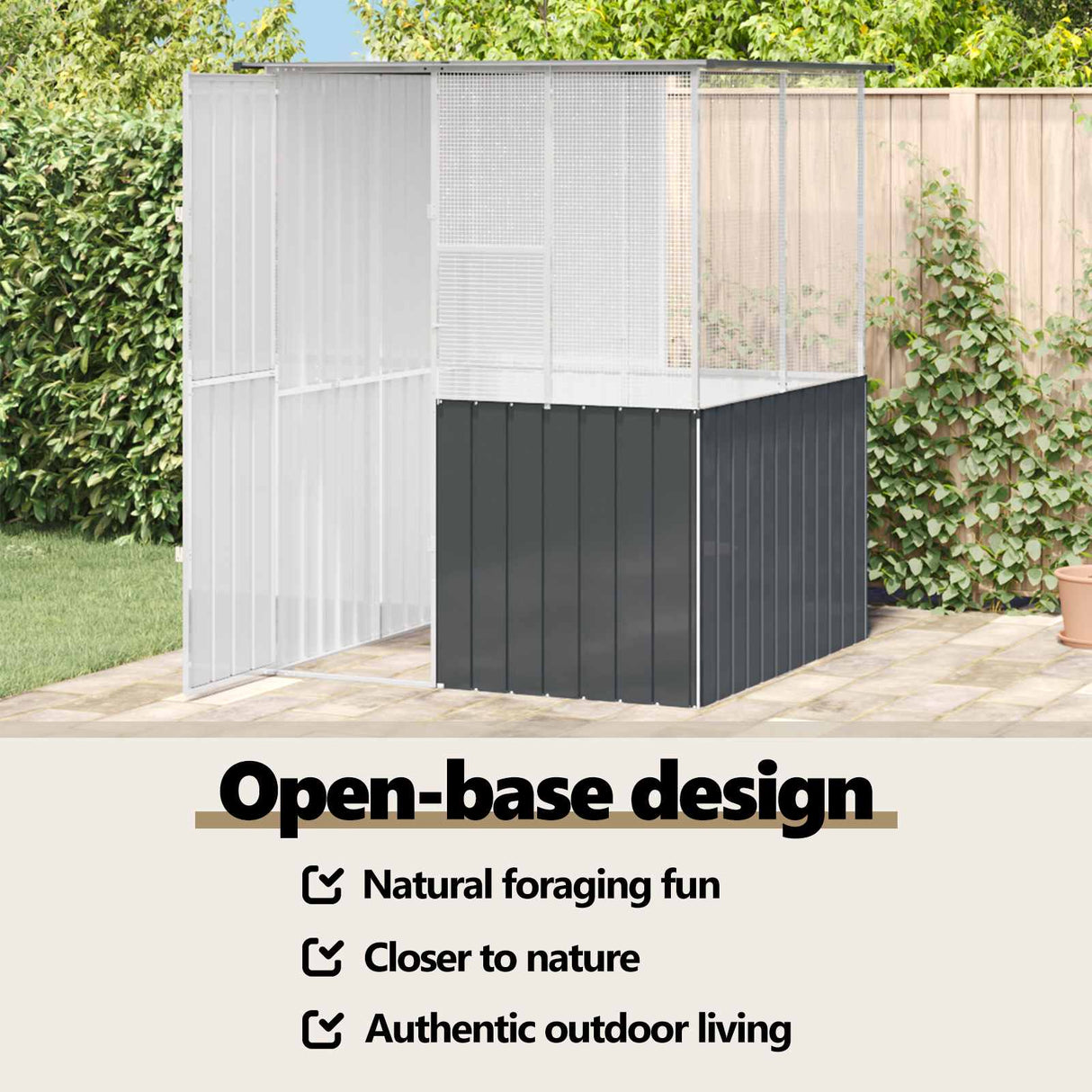 Bird Cage Anthracite 165 x 165 x 200 cm Galvanised Steel