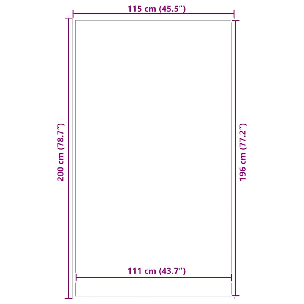 Doormat Black 115x200 cm
