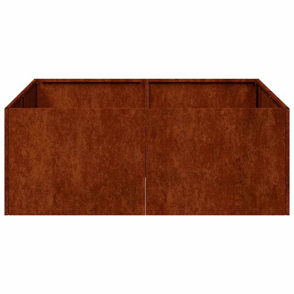 Planter Rusty 80x80x30 cm Weathering Steel