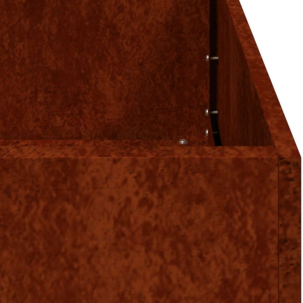 Planter Rusty 80x80x30 cm Weathering Steel
