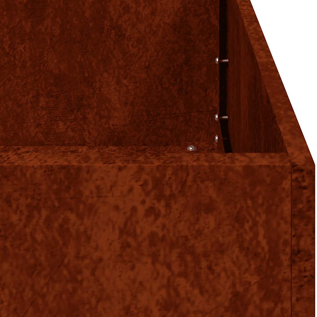 Planter Rusty 100x100x40 cm Weathering Steel