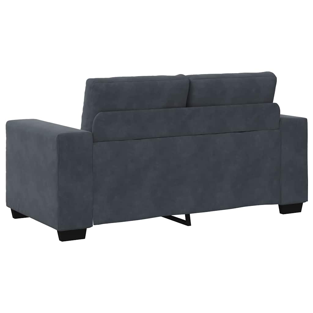 Sofa Set 3 pcs Dark Grey 221 x 80 x 80 cm Velvet
