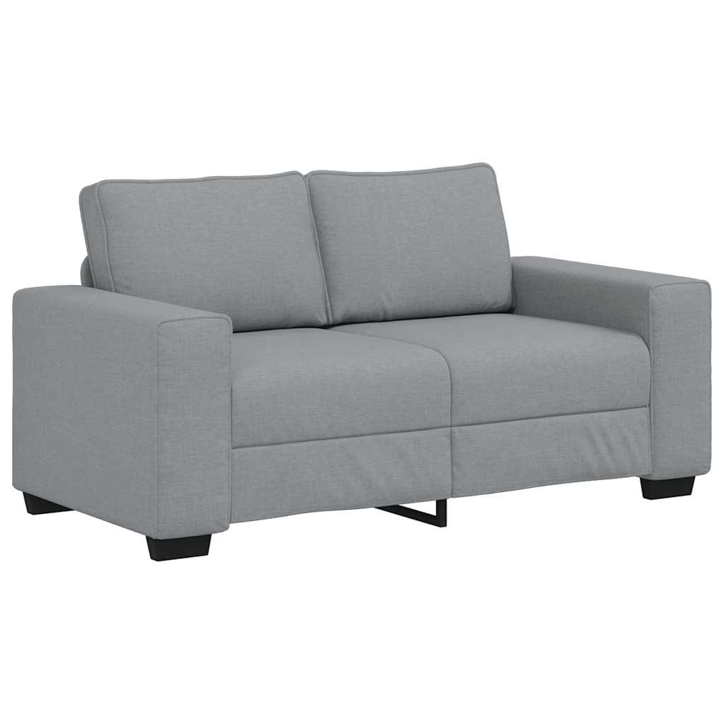 3 Piece Sofa Set with Cushions Light Grey Fabric