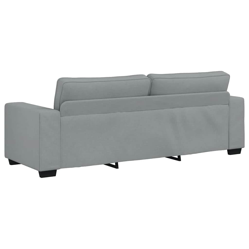 3 Piece Sofa Set with Cushions Light Grey Fabric