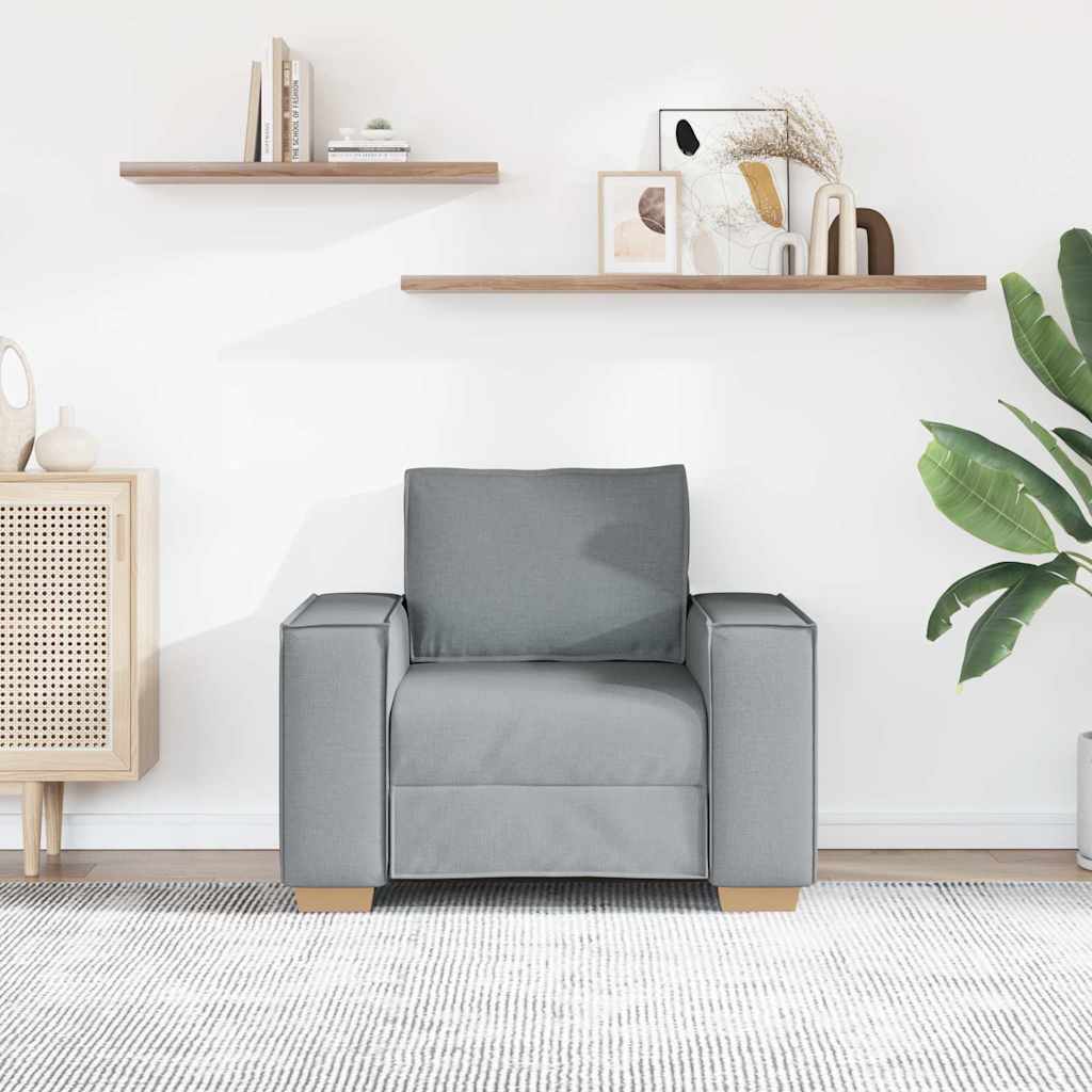 Sofa Chair Light Grey 100x78x84 cm Fabric