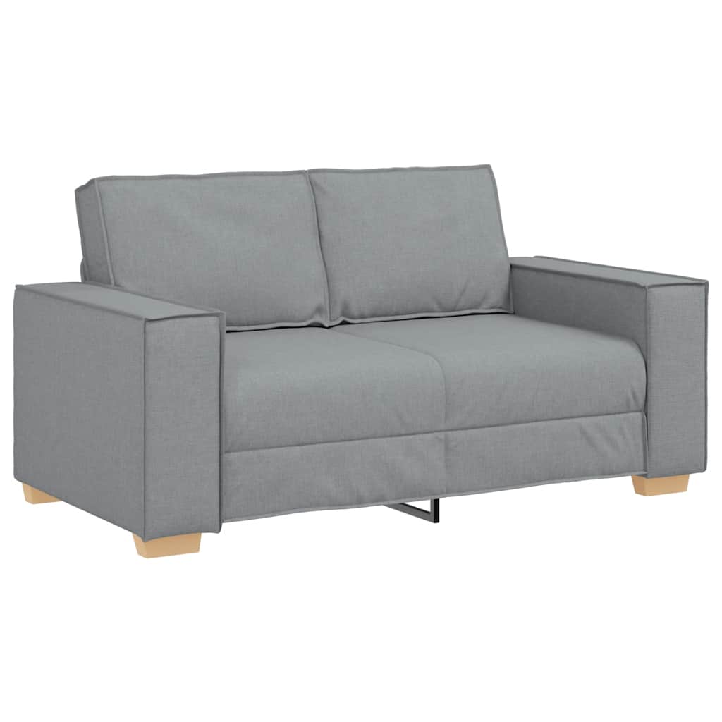 2-Seater Sofa Light Grey 120 cm Fabric