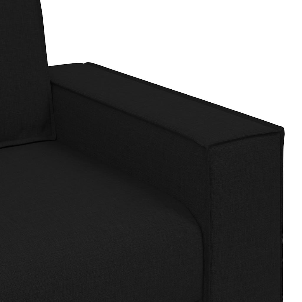 2-Seater Sofa Black 160x78x84 cm Fabric
