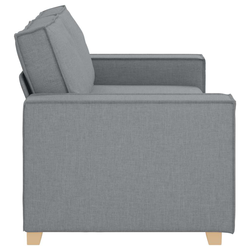 2-Seater Sofa Light Grey 140 cm Fabric